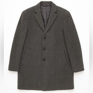 New Calvin Klein Men’s Charcoal Gray Wool Blend Dress Work Office Coat Size XL